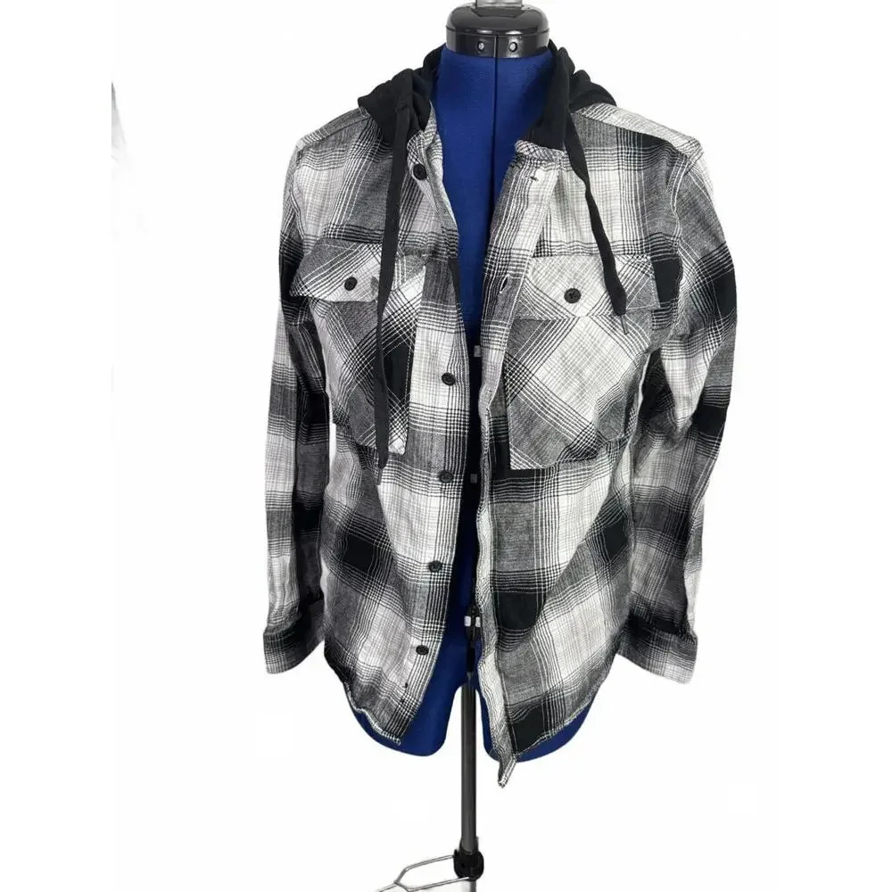 April 25th Flannels – Hot Stuff Devil Patch Hooded Plaid | Size S Ti_the_Artiste